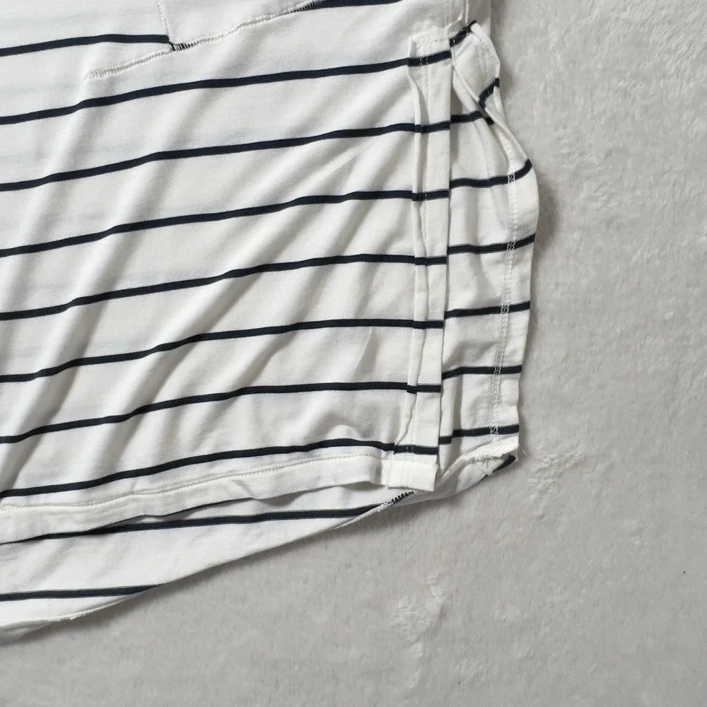 We‎ The Free Can't Fool Me Oversized Top Sz M Ivory Black Striped Dolman Sleeves